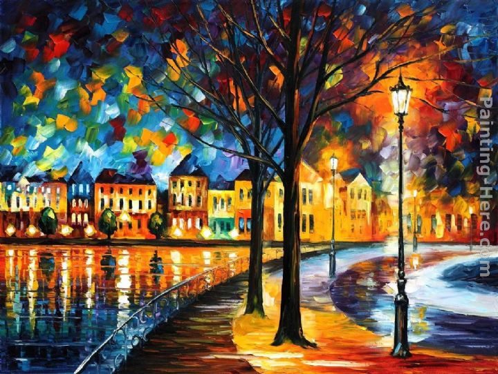 Leonid Afremov PARK BY THE RIVER
